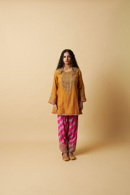 Basanti Bahaar Embroidered Kurta
