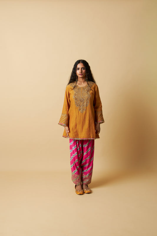 Basanti Bahaar Embroidered Kurta