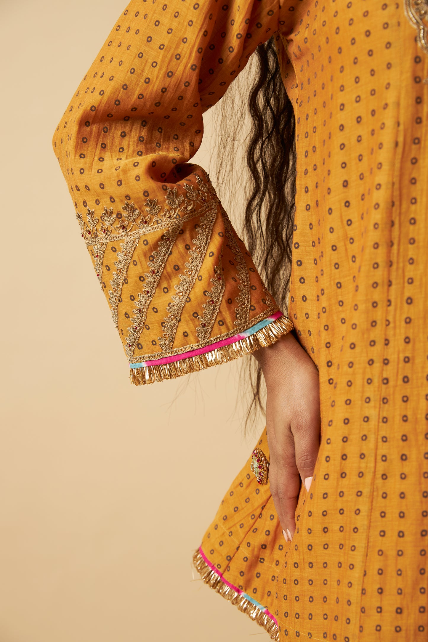 Basanti Bahaar Embroidered Kurta