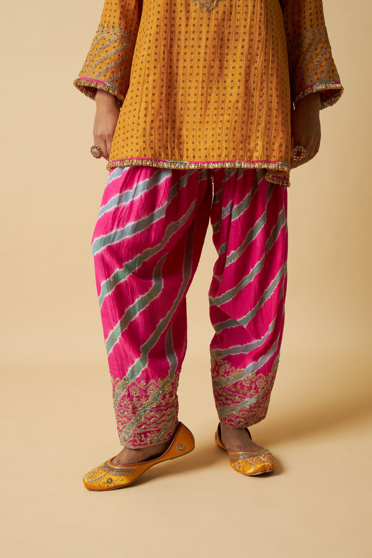 Basanti Bahaar Embroidered Farshi