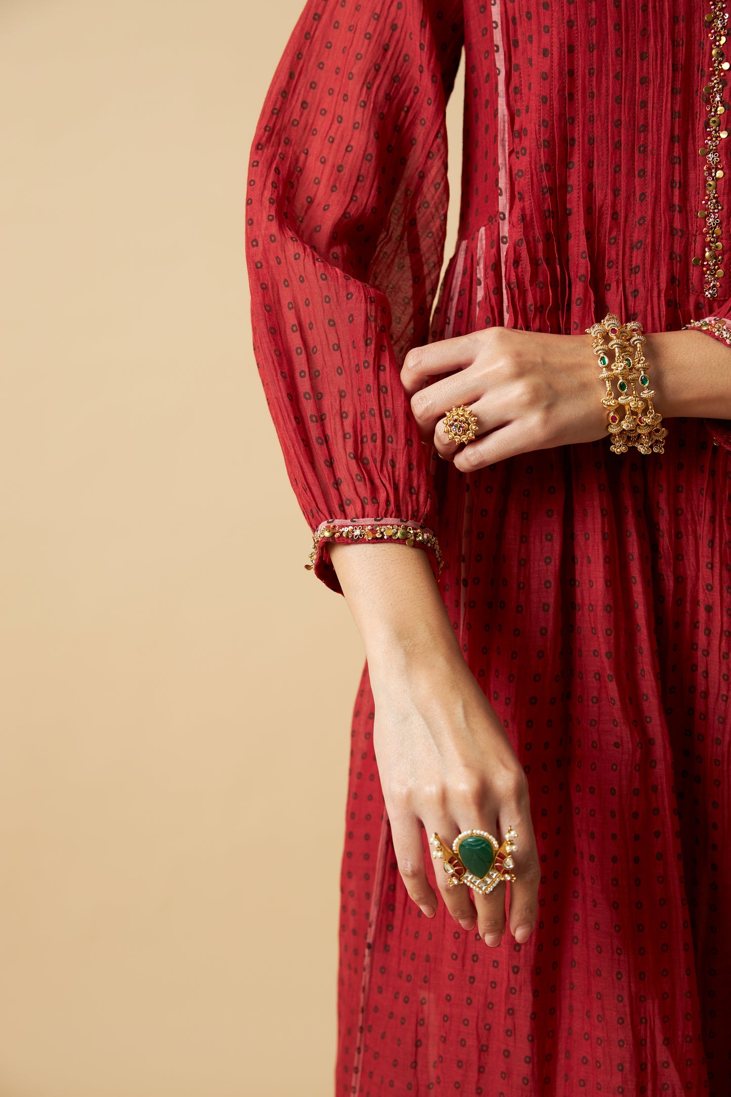 Laal Gulal Embroidered Kurta