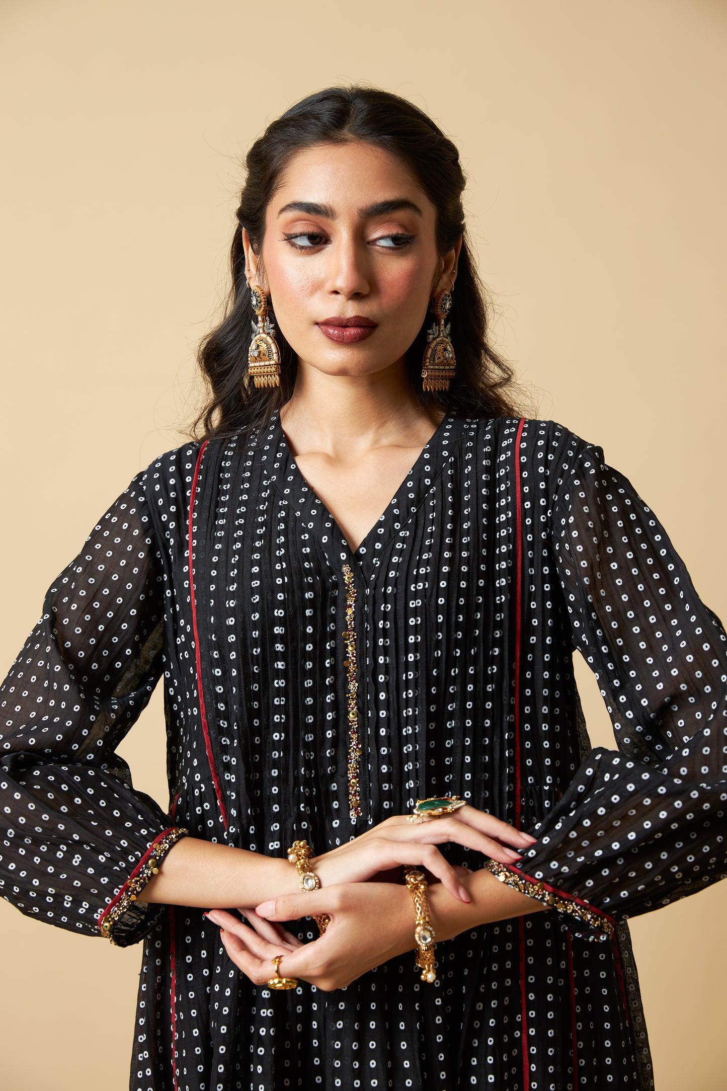 Kaali Phuljhadi Embroidered Kurta Set- Set of 3