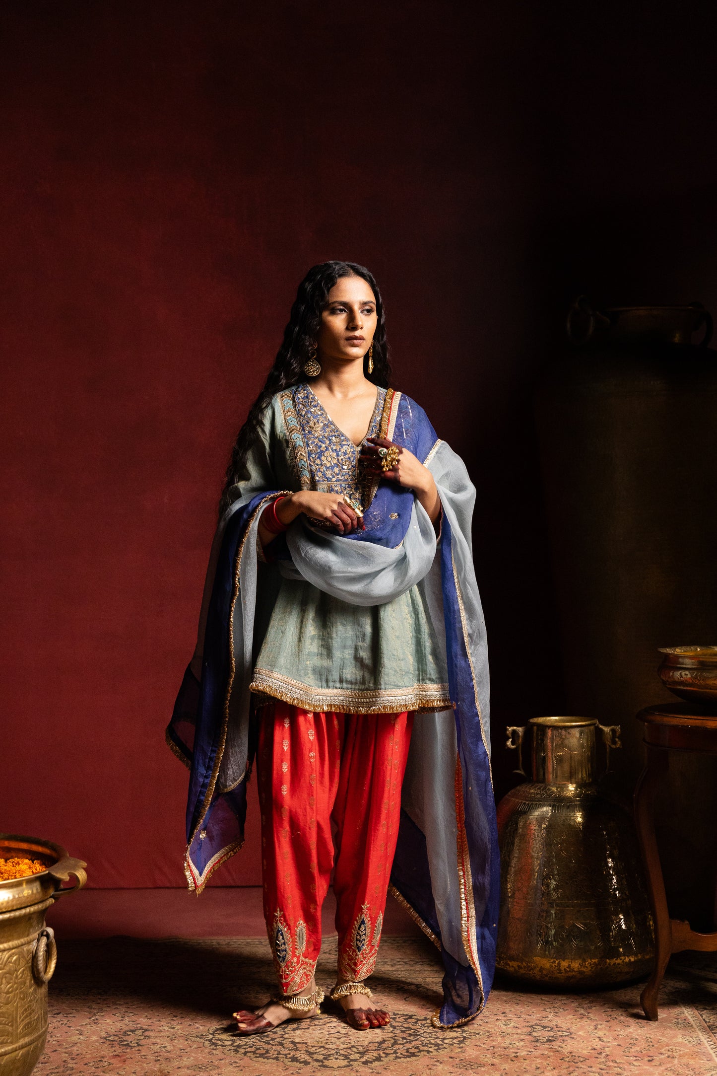 Raunaq embroidered dupatta