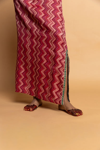 Rajsi Roop Embroidered Kaftan- Pink