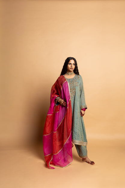 Ruh embroidered dupatta