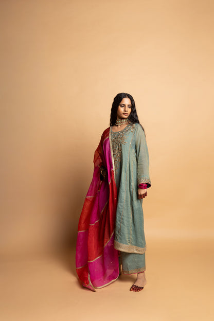 Ruh embroidered dupatta