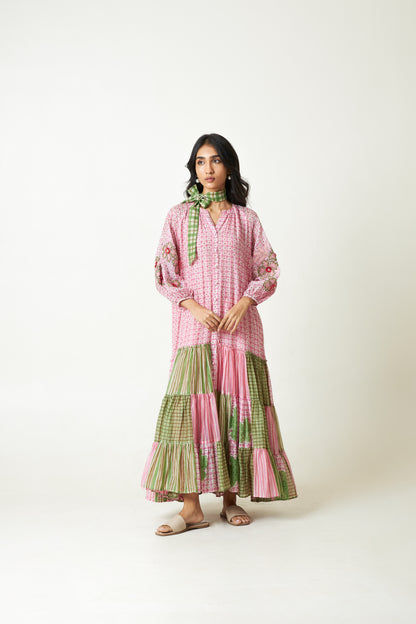 Daylily Block Printed Dress