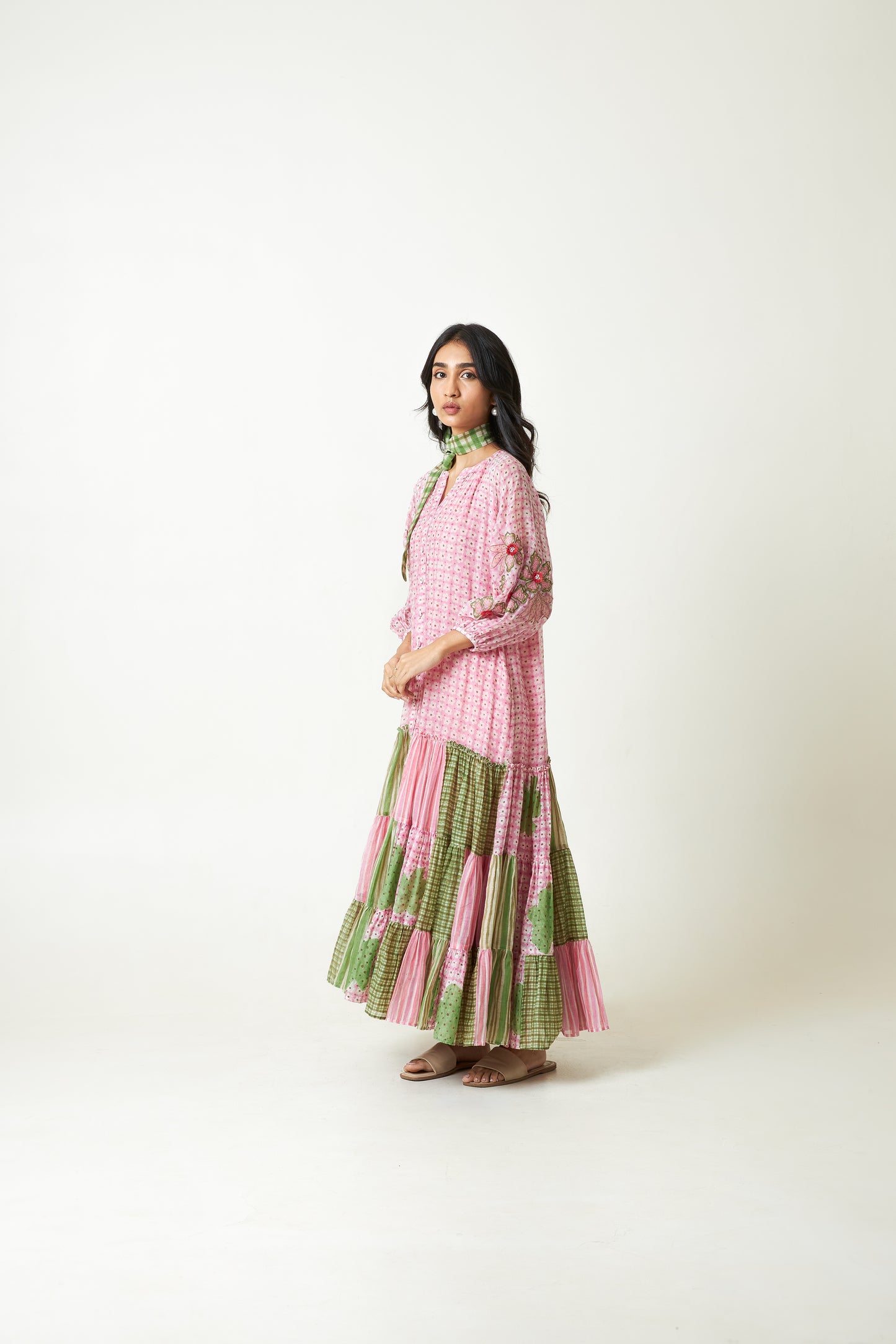 Daylily Block Printed Dress