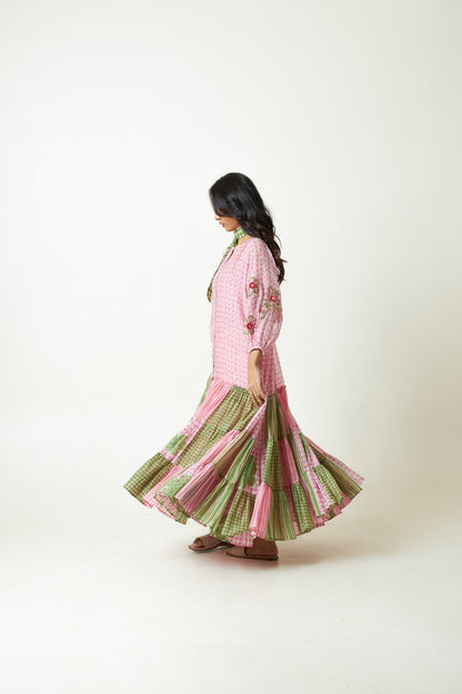 Daylily Block Printed Dress