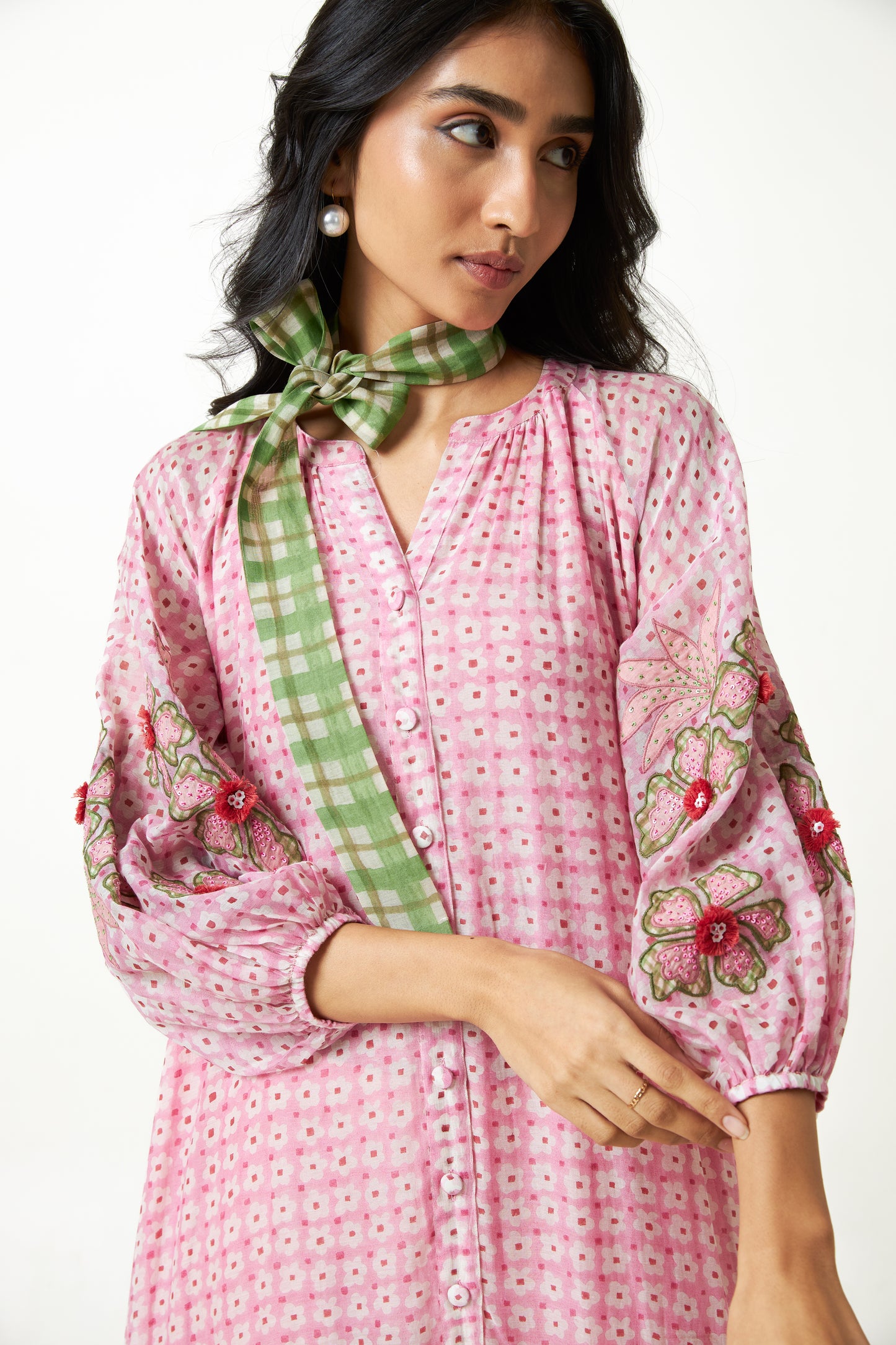 Daylily Block Printed Dress