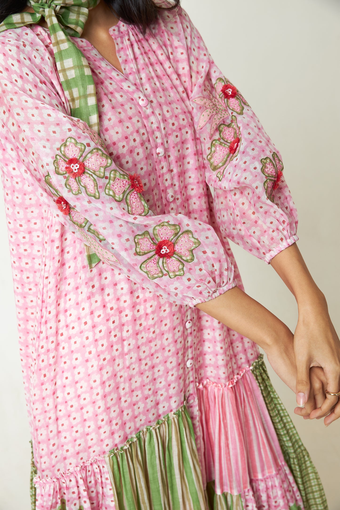 Daylily Block Printed Dress