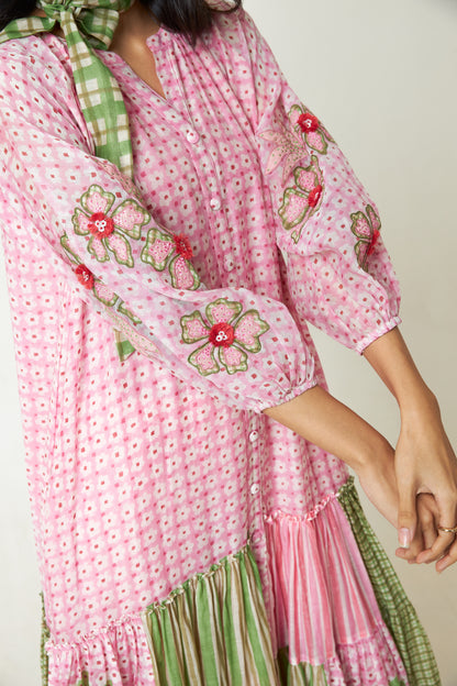 Daylily Block Printed Dress