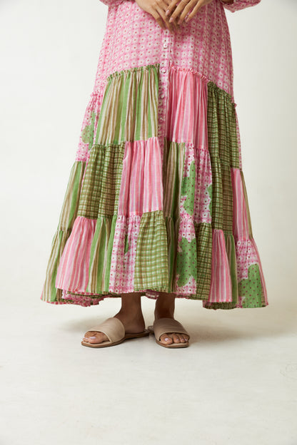 Daylily Block Printed Dress