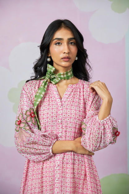 Daylily Block Printed Dress