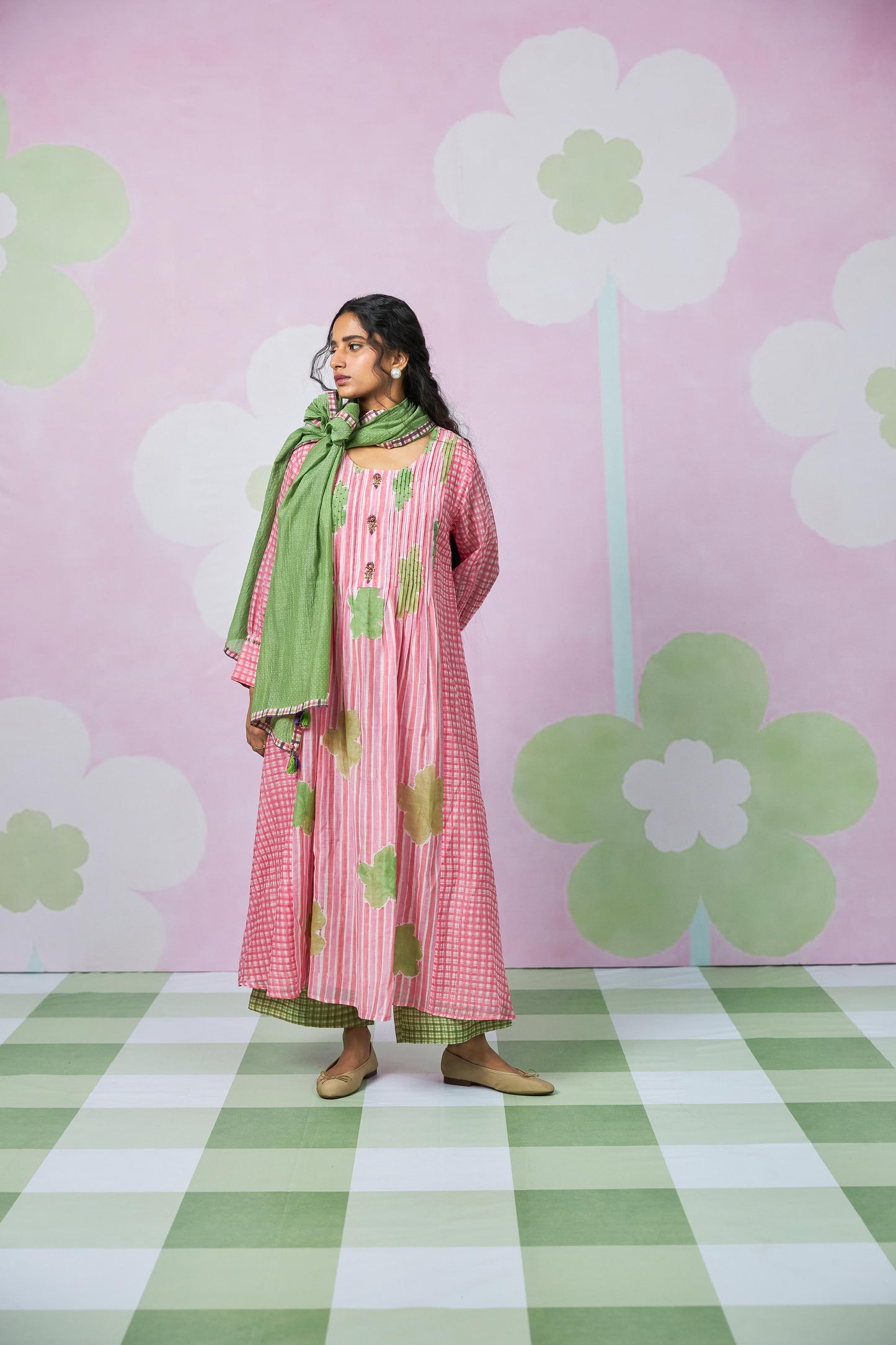 Cherry Blossom Block printed kurta