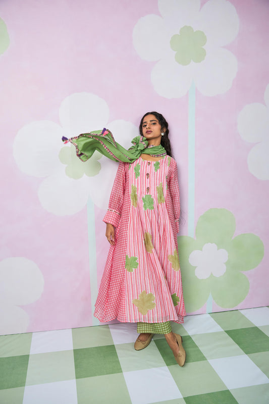 Cherry Blossom Block printed kurta