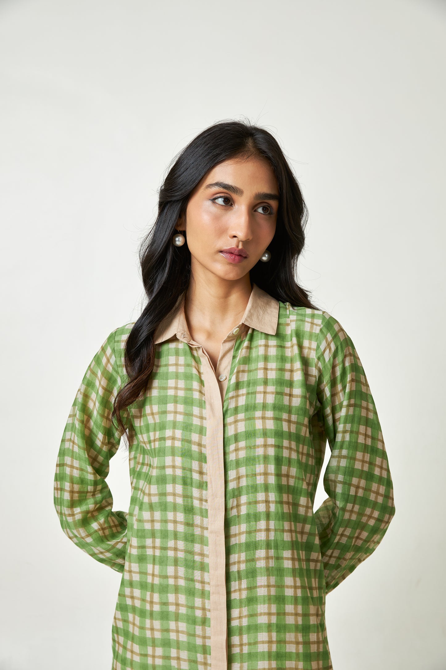 Summer Leaf Block Printed Dress