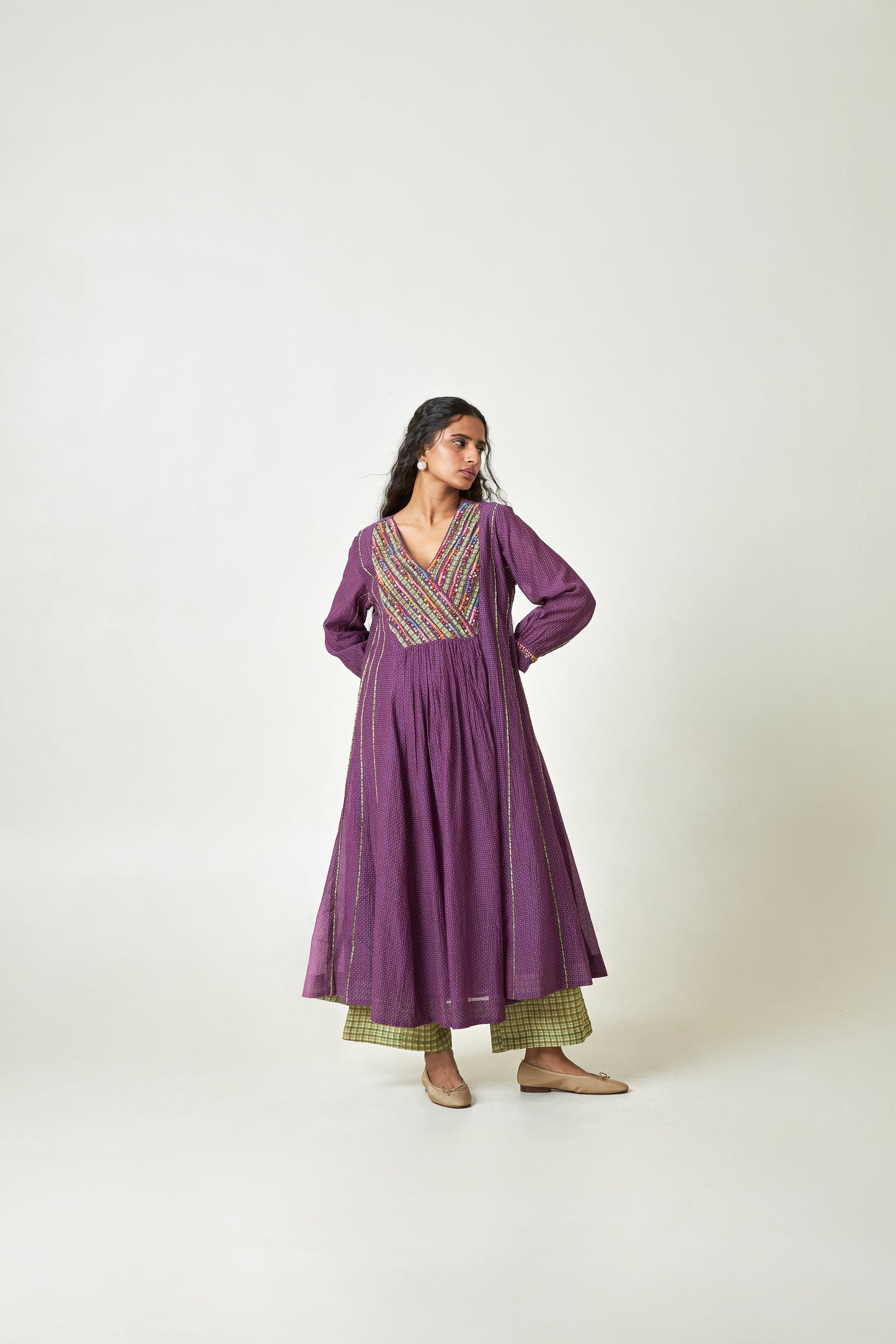 Grape Sun Embroidered kurta