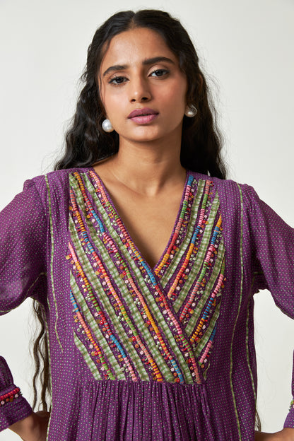 Grape Sun Embroidered kurta set- Set of 3