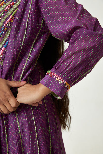 Grape Sun Embroidered kurta
