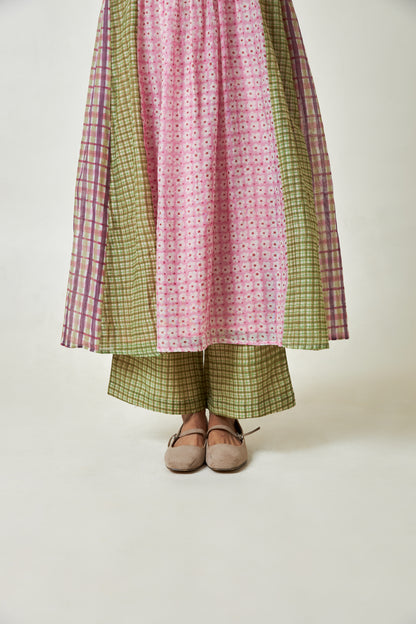 Coral Haze Block Printed Pants