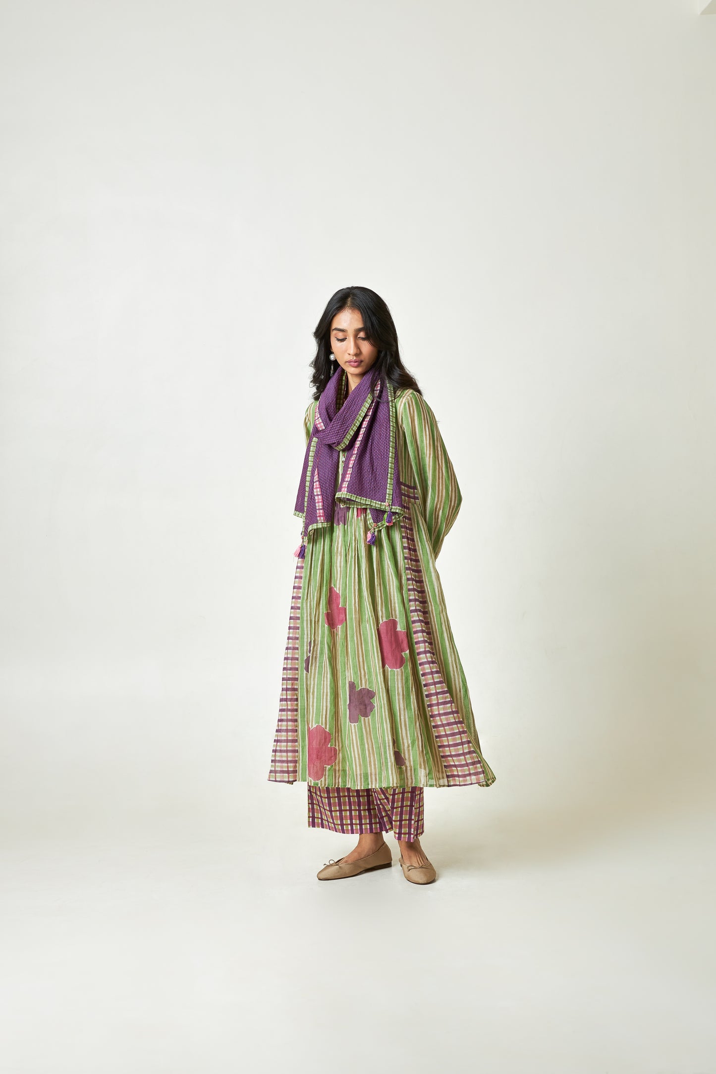 Palmshade Block printed  kurta set- Set of 3