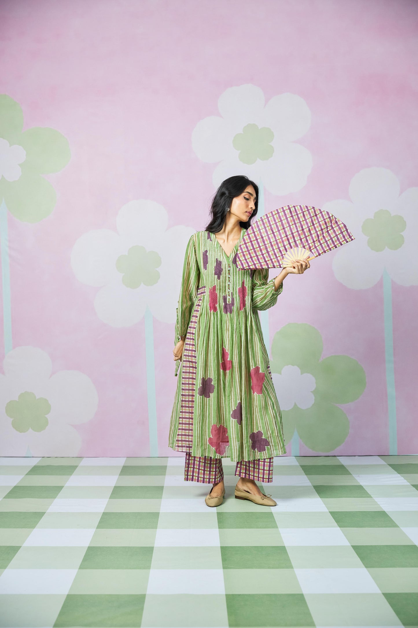 Palmshade Block printed  kurta set- Set of 3