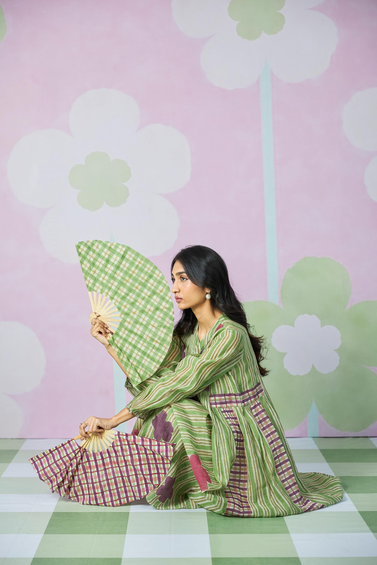 Palmshade Block printed  kurta set- Set of 3