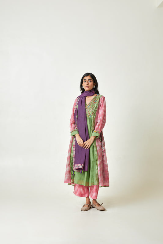 Roseglow Embroidered kurta set- Set of 3