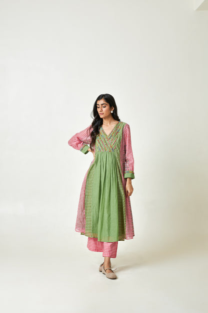 Roseglow Embroidered kurta set- Set of 3