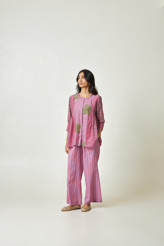 Holiday Mood embroidered co-ord Set- Set of 2