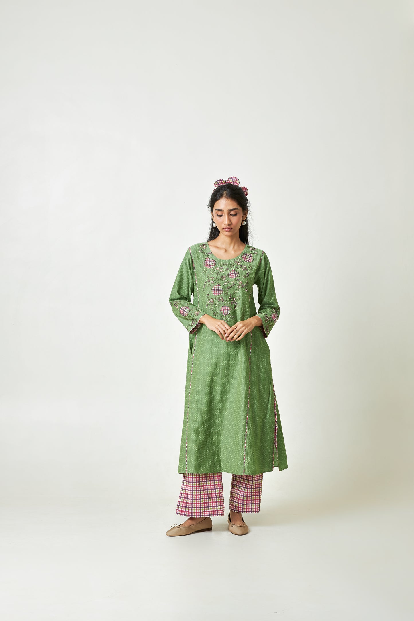 Kiwi Mist Block Printed Pants
