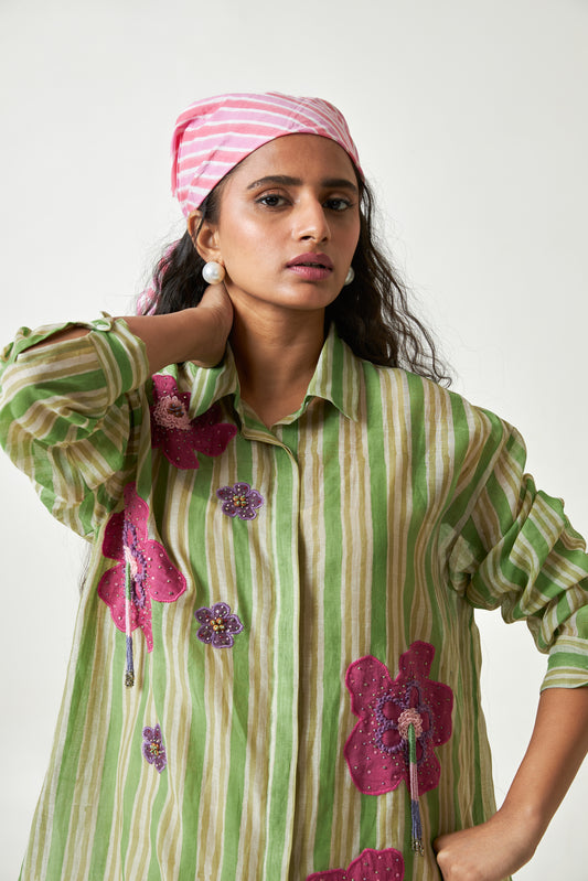 Petal Haze Block Printed Tunic