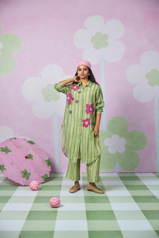 Petal Haze Block Printed Co-ord Set- Set of 2