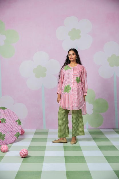 Camellia Block Printed Co-ord Set- Set of 2