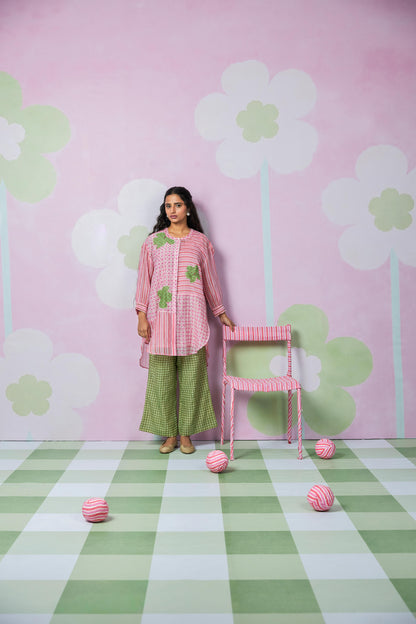 Camellia Block Printed Co-ord Set- Set of 2