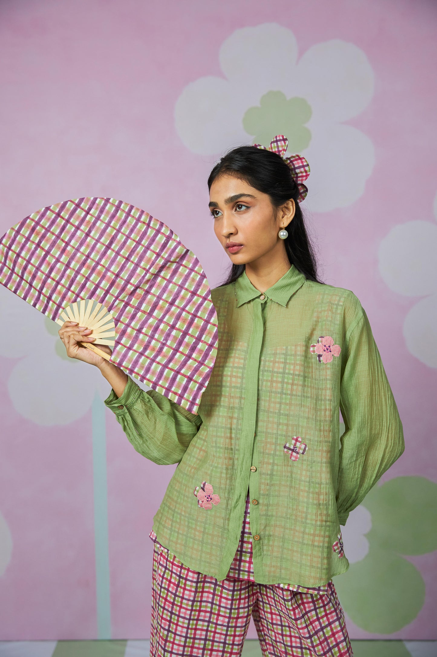 Pistachio Embroidered Shirt