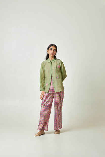 Pistachio Embroidered Shirt