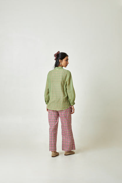 Pistachio Embroidered Shirt