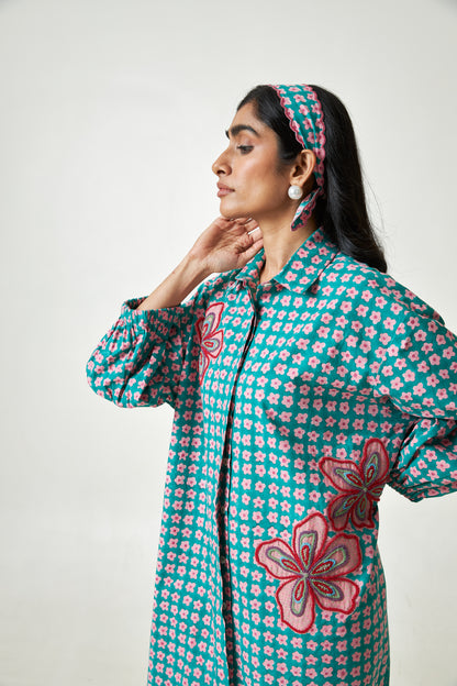 Shoreline Block Printed Dress