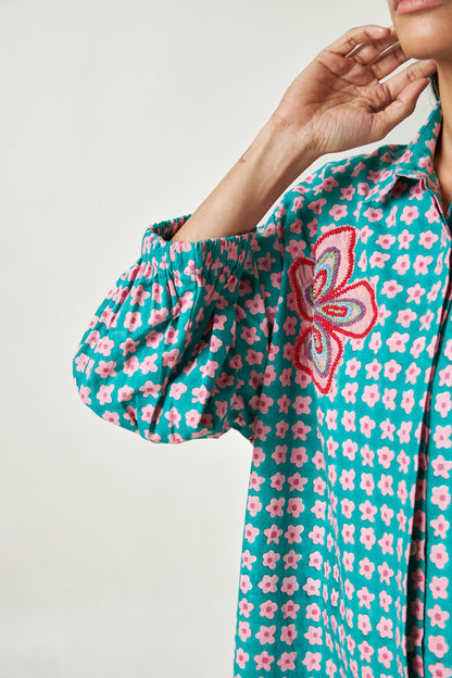 Shoreline Block Printed Dress