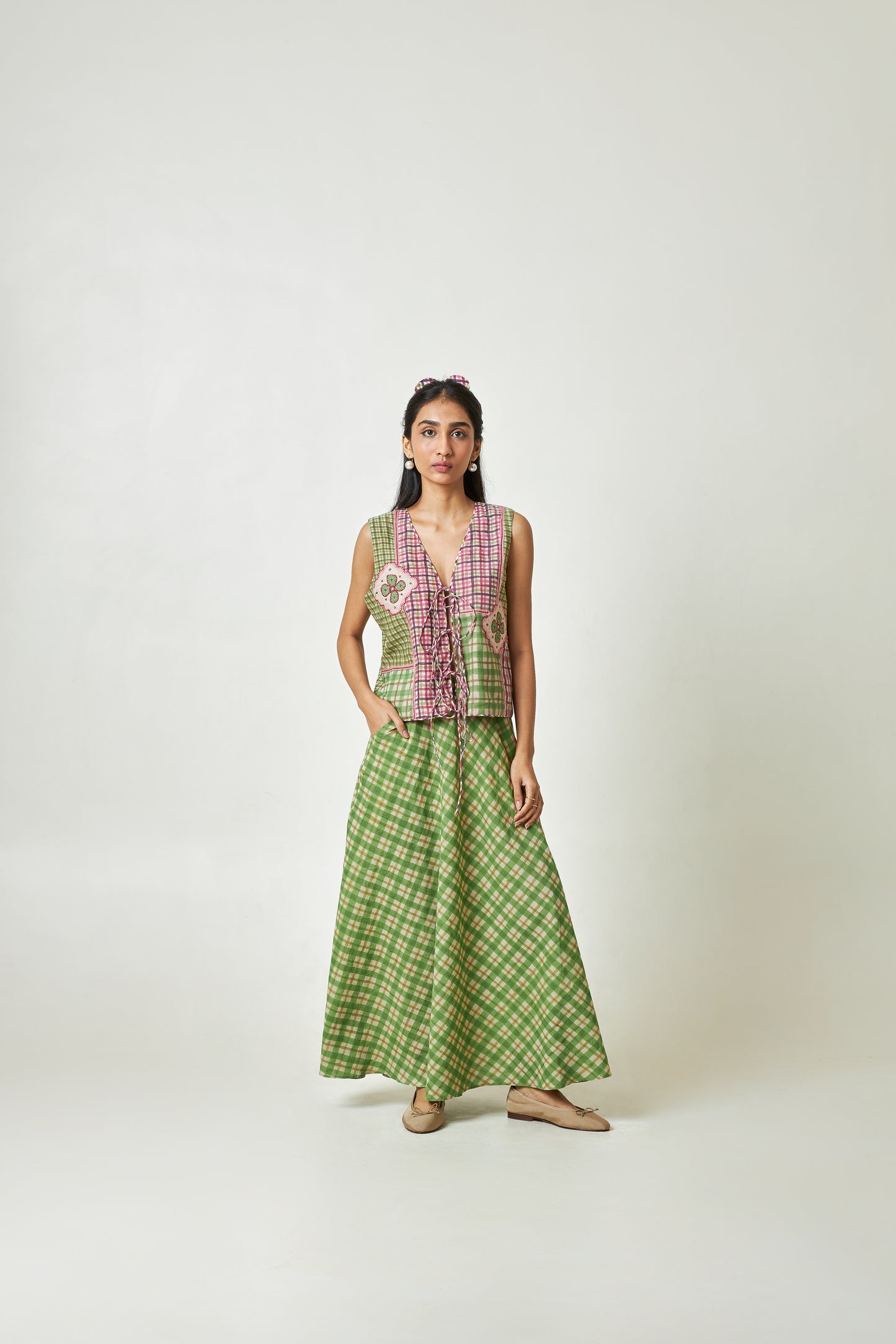 Petal Mosaic Block Printed Vest