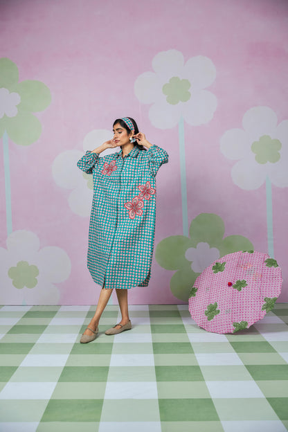 Shoreline Block Printed Dress