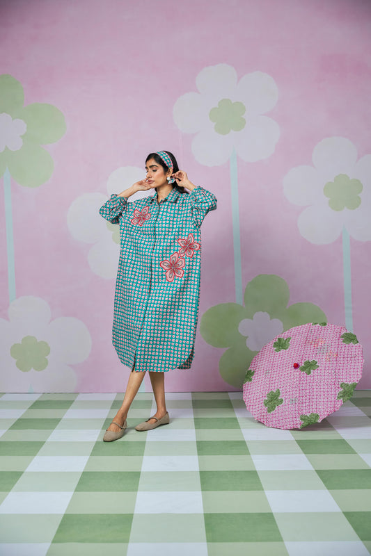 Shoreline Block Printed Dress
