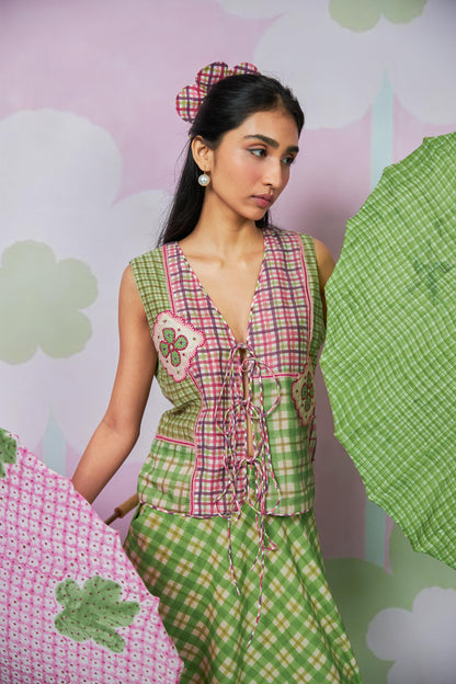 Petal Mosaic Block Printed Vest