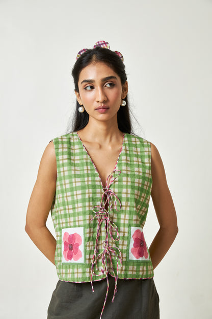 Petal Mosaic Block Printed Vest