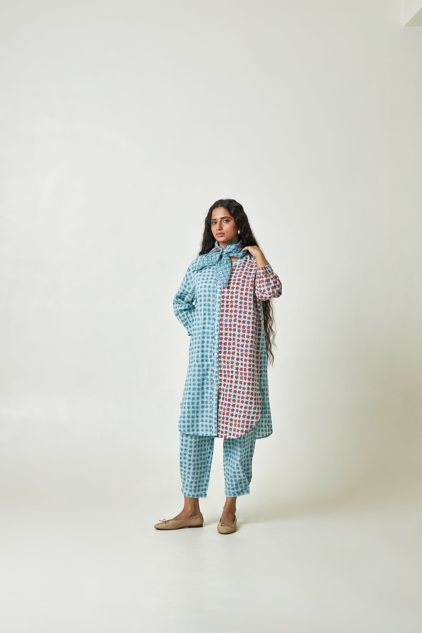 Tropique Block Printed Co-ord Set- Set of 2