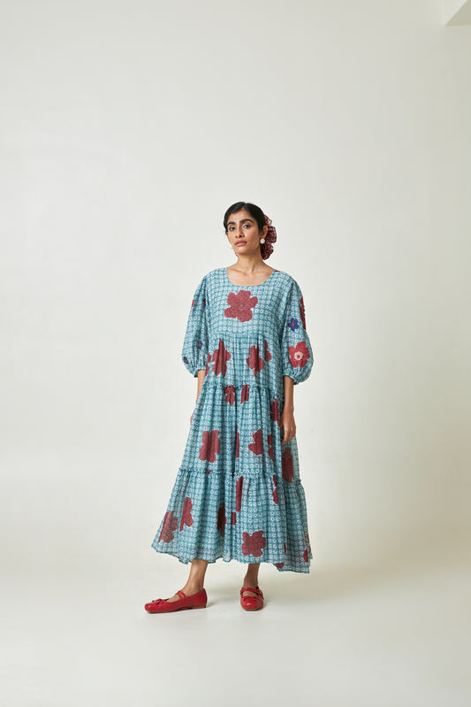Seabreeze Block Printed Dress