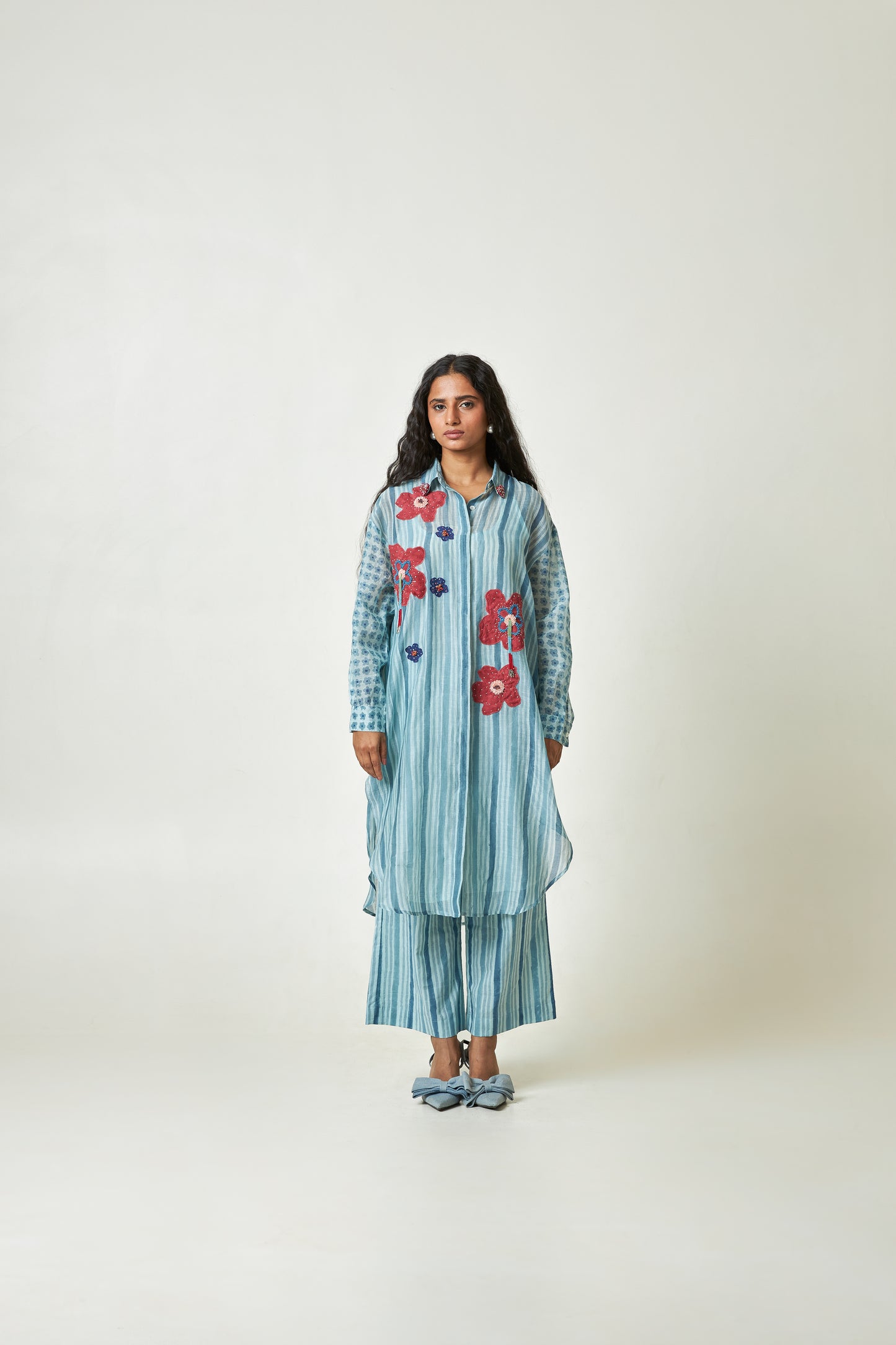 Ocean Bloom Block Printed Tunic