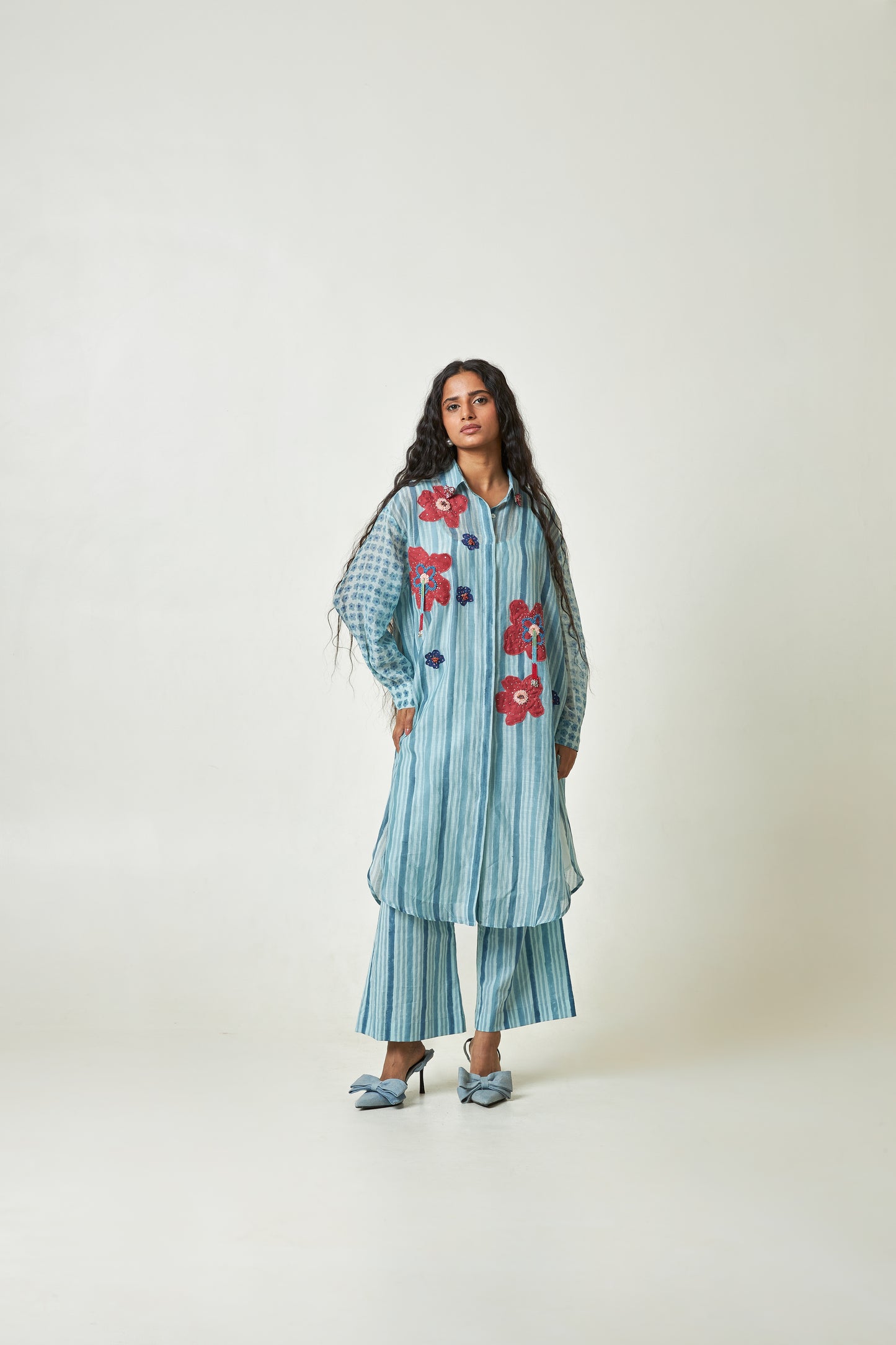 Ocean Bloom Block Printed Tunic
